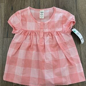 Carter's Soft Pink Checkered Blouse